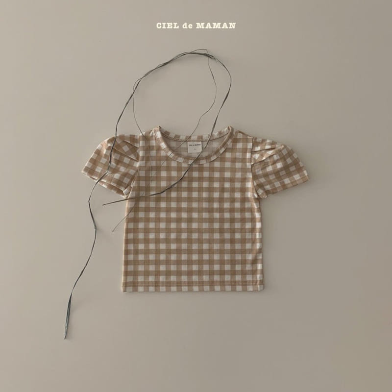 CIEL DE MAMAN - Korean Children Fashion - #Kfashion4kids - Check Princess Tee - 6