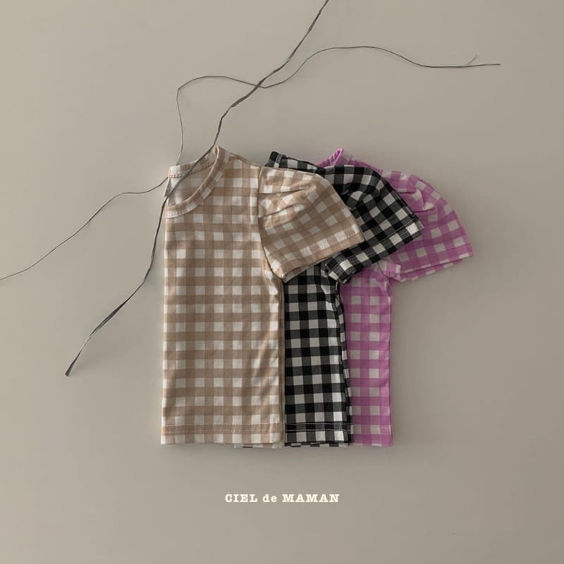 CIEL DE MAMAN - Korean Children Fashion - #Kfashion4kids - Check Princess Tee - 7