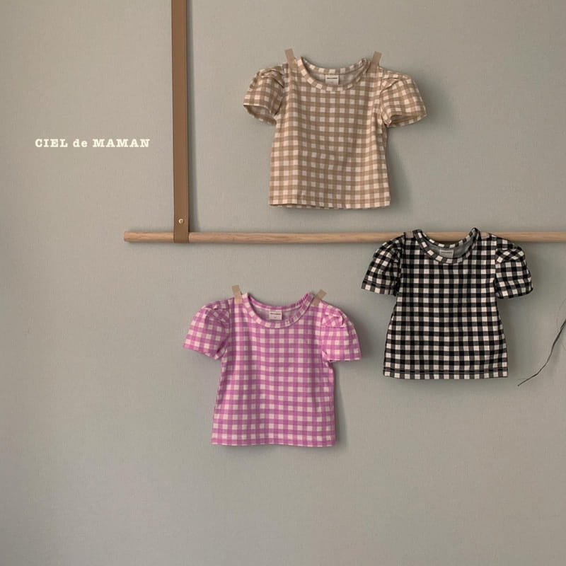 CIEL DE MAMAN - Korean Children Fashion - #Kfashion4kids - Check Princess Tee - 8