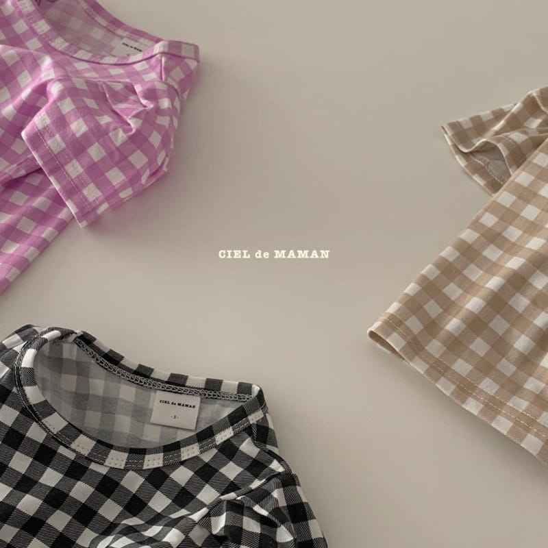 CIEL DE MAMAN - Korean Children Fashion - #Kfashion4kids - Check Princess Tee - 9