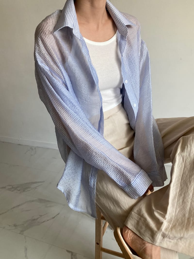 COCOJNISSI - Korean Children Fashion - #Kfashion4kids - Daylin Stripes See Through Shirt - 4