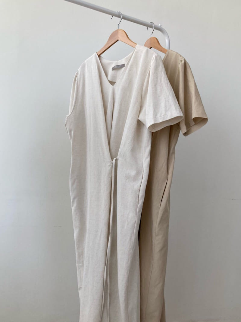 COCOJNISSI - Korean Children Fashion - #Kfashion4kids - Mildy Wrap Linen One-piece - 3