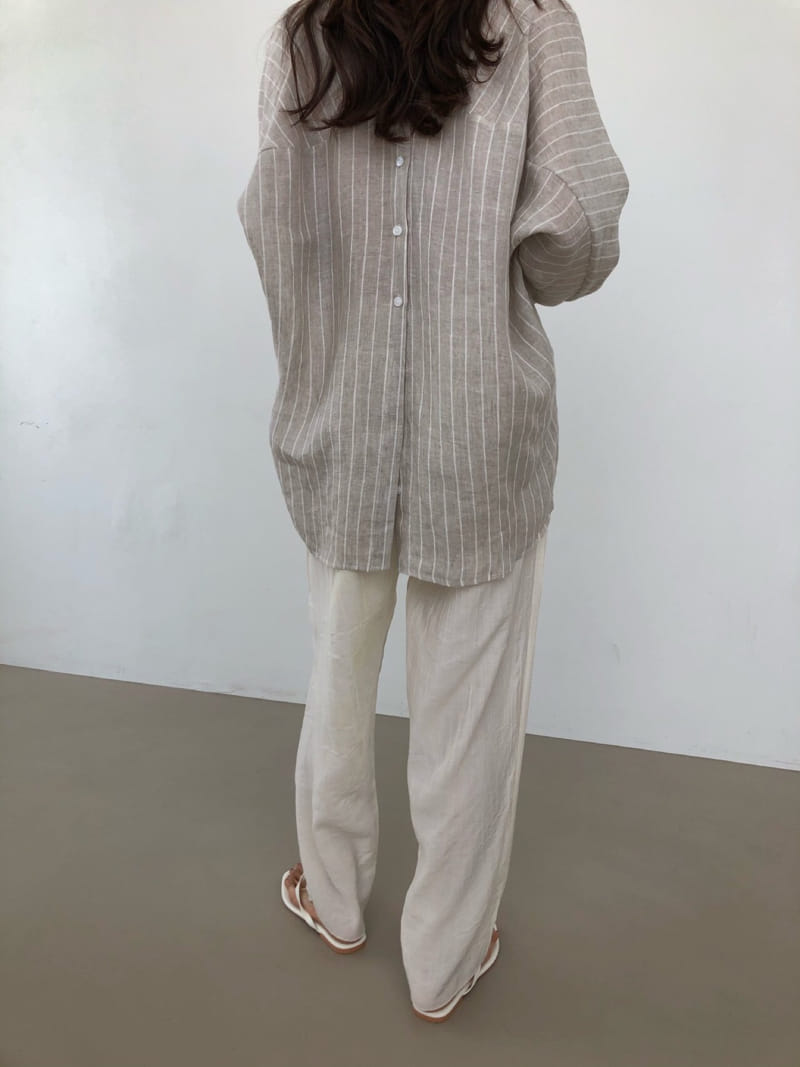 COCOJNISSI - Korean Children Fashion - #Kfashion4kids - Still Linen Stripes Shirt