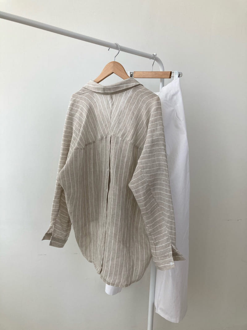 COCOJNISSI - Korean Children Fashion - #Kfashion4kids - Still Linen Stripes Shirt - 2