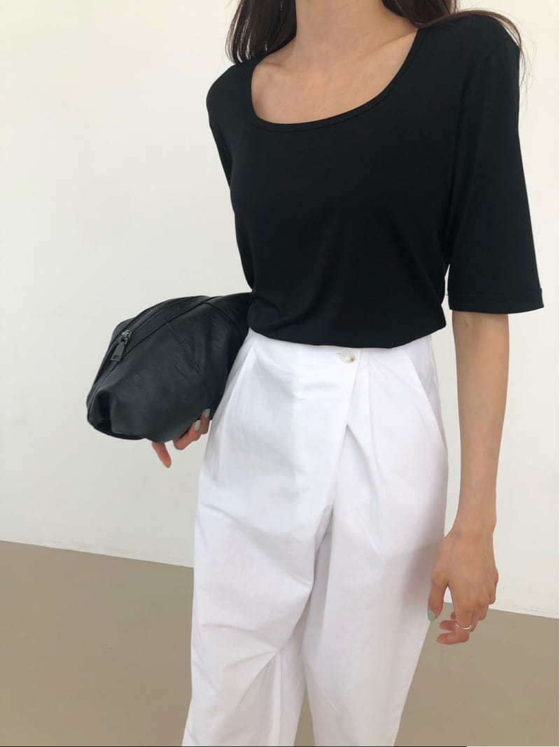 COCOJNISSI - Korean Children Fashion - #Kfashion4kids - Seer Square Neck Tee - 3
