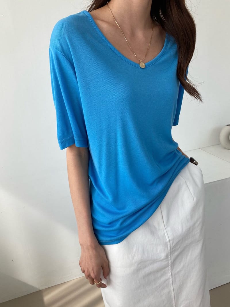 COCOJNISSI - Korean Children Fashion - #Kfashion4kids - Color V Neck Tee - 3