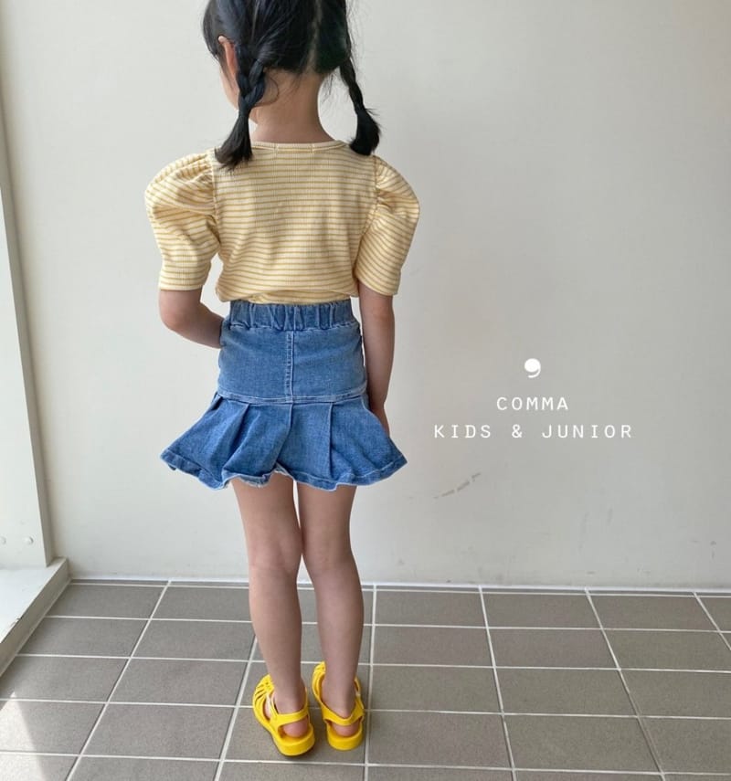 COMMA - Korean Children Fashion - #Kfashion4kids - Stripes Puff Tee - 12