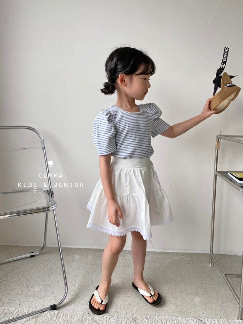 COMMA - Korean Children Fashion - #Kfashion4kids - Stripes Puff Tee - 7