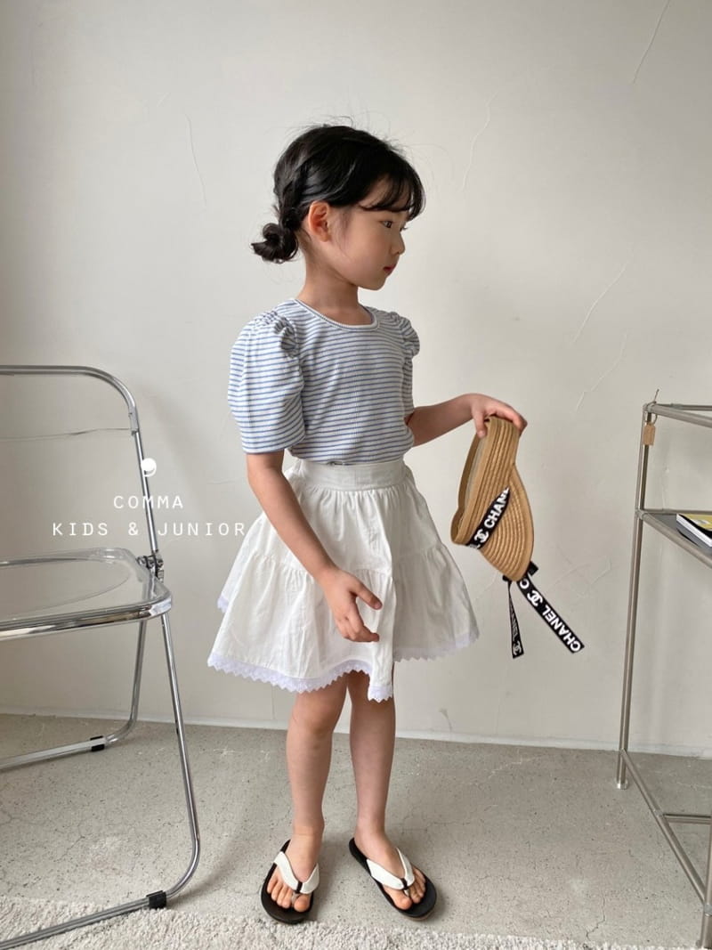 COMMA - Korean Children Fashion - #Kfashion4kids - Stripes Puff Tee - 8