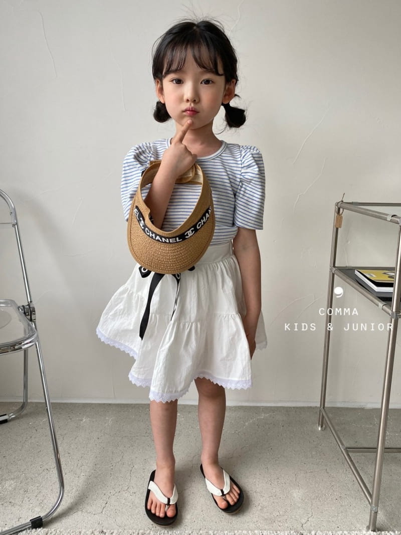 COMMA - Korean Children Fashion - #Kfashion4kids - Stripes Puff Tee - 9