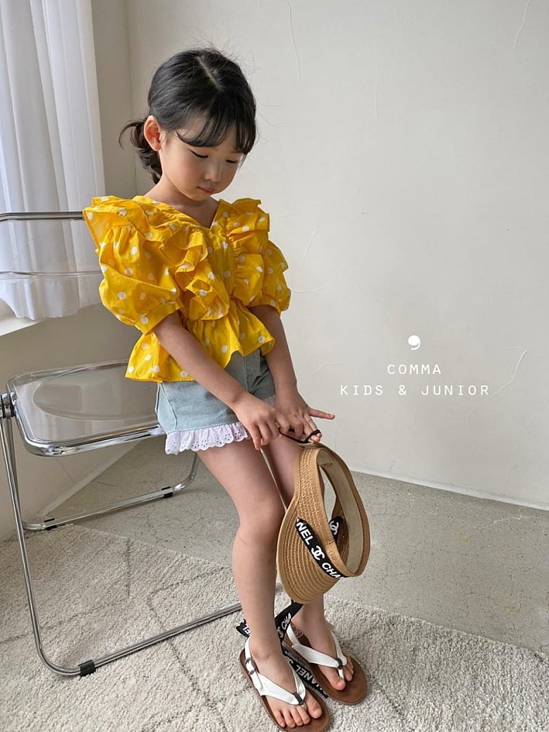 COMMA - Korean Children Fashion - #Kfashion4kids - V Dots Blouse