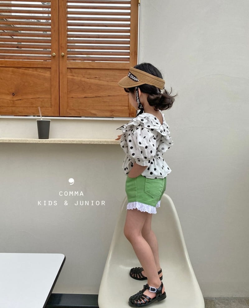 COMMA - Korean Children Fashion - #Kfashion4kids - V Dots Blouse - 10