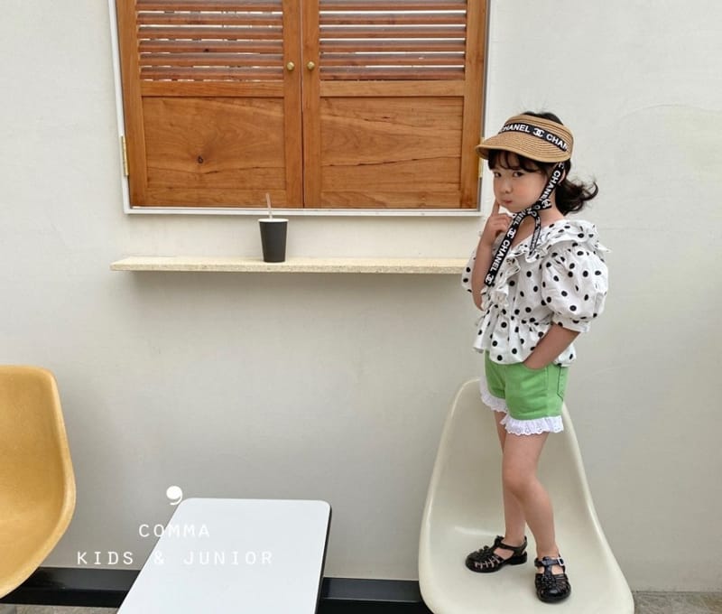 COMMA - Korean Children Fashion - #Kfashion4kids - V Dots Blouse - 11
