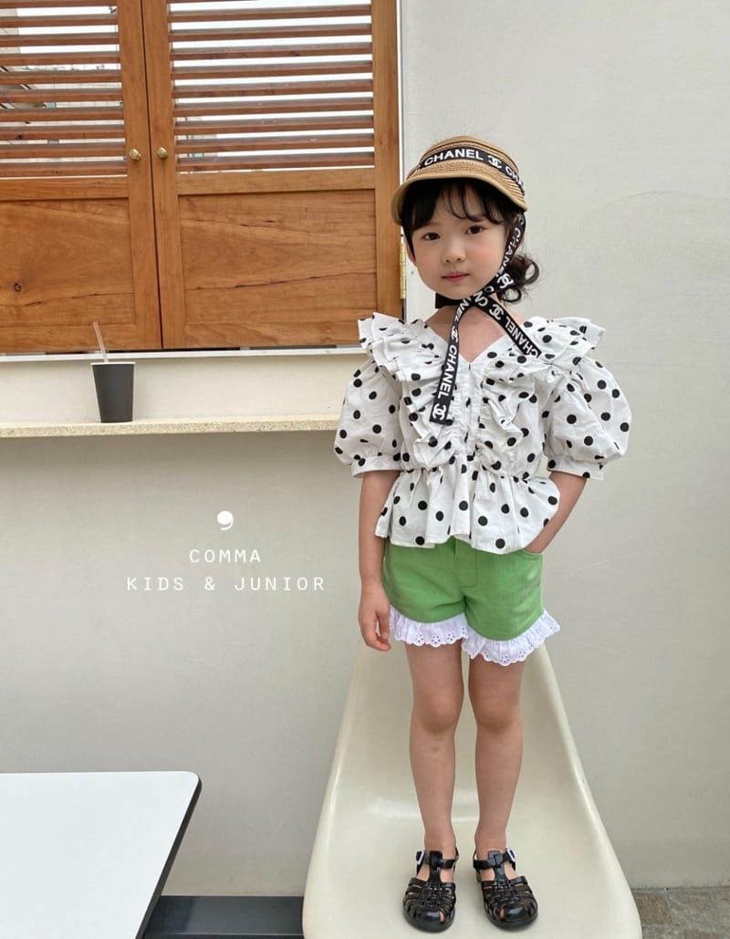 COMMA - Korean Children Fashion - #Kfashion4kids - V Dots Blouse - 9