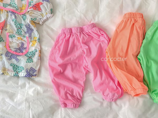CONCOCTER - Korean Children Fashion - #Kfashion4kids - Sam Sam Neon Jogger Pants - 2