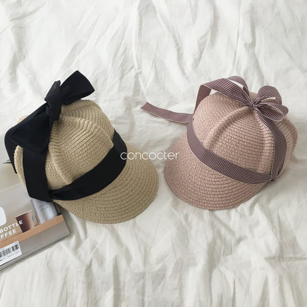 CONCOCTER - Korean Children Fashion - #Kfashion4kids - Ribbon Cap Straw Hat