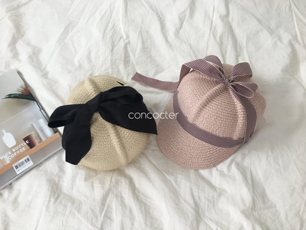 CONCOCTER - Korean Children Fashion - #Kfashion4kids - Ribbon Cap Straw Hat - 2