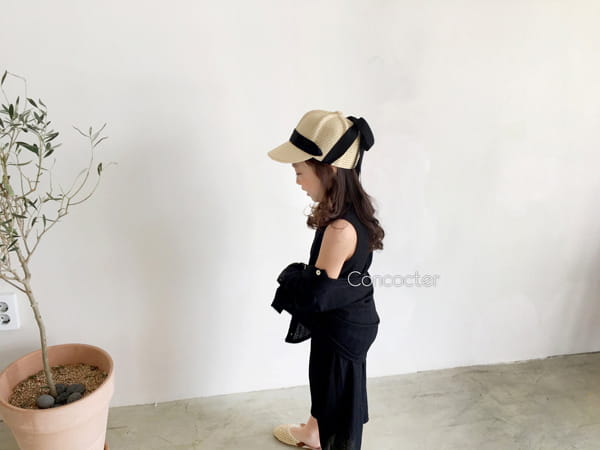 CONCOCTER - Korean Children Fashion - #Kfashion4kids - Ribbon Cap Straw Hat - 6