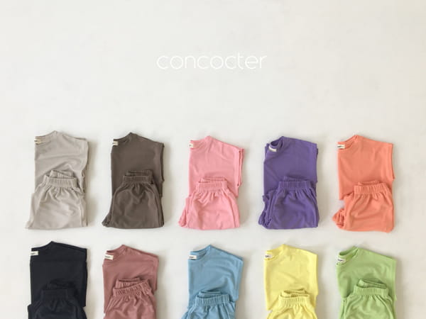 CONCOCTER - Korean Children Fashion - #Kfashion4kids - Cold Noodles Softly Top Bottom Set - 11