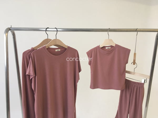 CONCOCTER - Korean Children Fashion - #Kfashion4kids - Cold Noodles Softly Top Bottom Set - 9