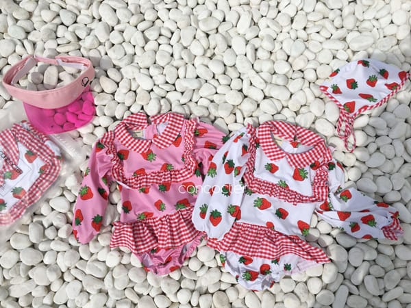 CONCOCTER - Korean Children Fashion - #Kfashion4kids - Strawberry Frill Swimwear - 11