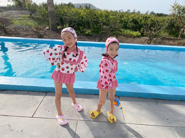 CONCOCTER - Korean Children Fashion - #Kfashion4kids - Strawberry Frill Swimwear - 12