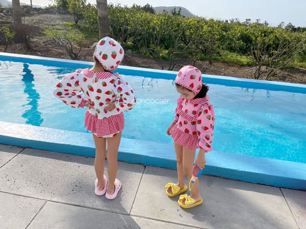CONCOCTER - Korean Children Fashion - #Kfashion4kids - Strawberry Frill Swimwear - 6
