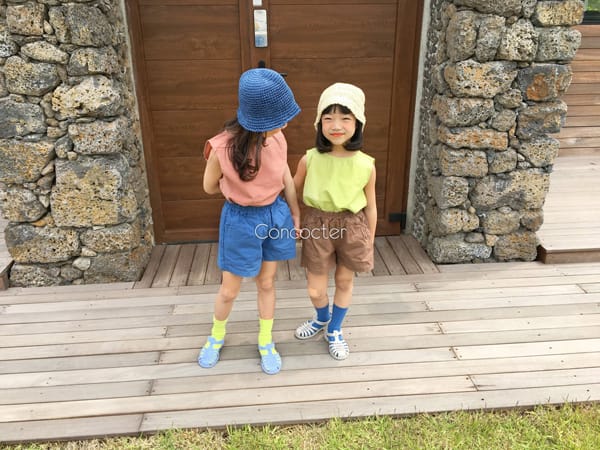CONCOCTER - Korean Children Fashion - #Kfashion4kids - Simply Linen Sleeveless Top Bottom Set - 11