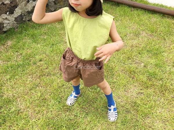 CONCOCTER - Korean Children Fashion - #Kfashion4kids - Simply Linen Sleeveless Top Bottom Set - 7