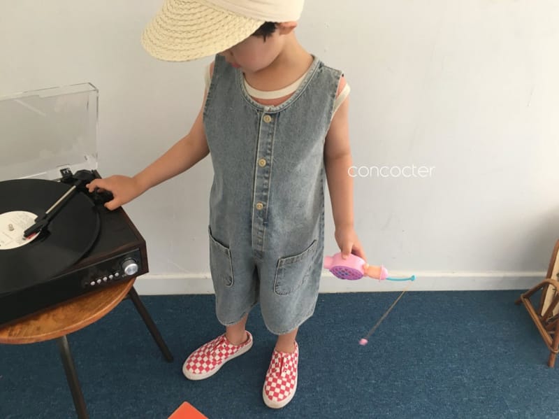 CONCOCTER - Korean Children Fashion - #Kfashion4kids - Pocket Denim Overall - 8