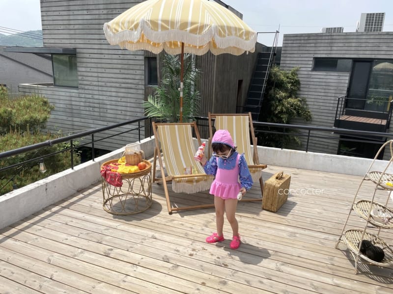 CONCOCTER - Korean Children Fashion - #Kfashion4kids - Bean Button One-piece Swimwear - 10