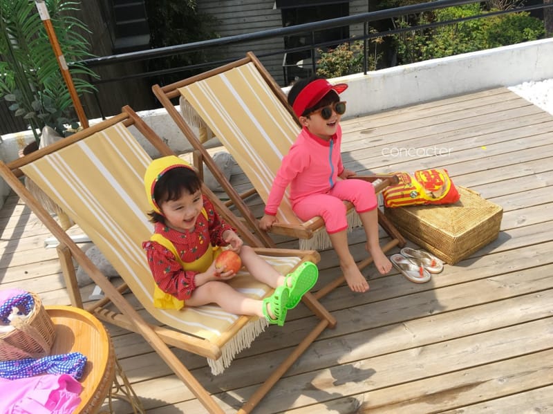 CONCOCTER - Korean Children Fashion - #Kfashion4kids - Bean Button One-piece Swimwear - 7