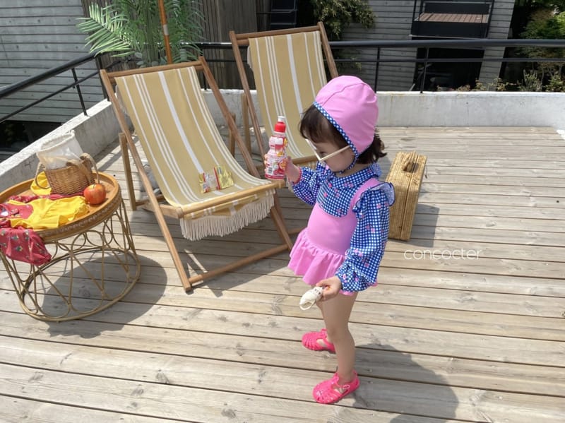 CONCOCTER - Korean Children Fashion - #Kfashion4kids - Bean Button One-piece Swimwear - 9