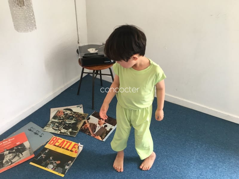CONCOCTER - Korean Children Fashion - #Kfashion4kids - Cool Noodle Softly Top Bottom Set - 12