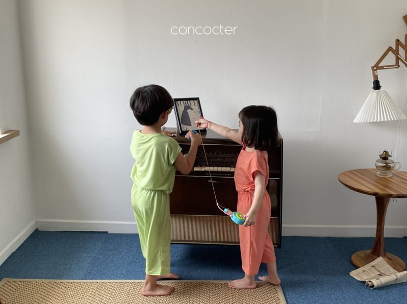 CONCOCTER - Korean Children Fashion - #Kfashion4kids - Cool Noodle Softly Top Bottom Set - 2