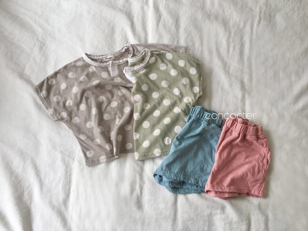 CONCOCTER - Korean Children Fashion - #Kfashion4kids - Dots Top Bootm Set - 2