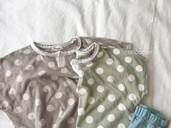 CONCOCTER - Korean Children Fashion - #Kfashion4kids - Dots Top Bootm Set - 3