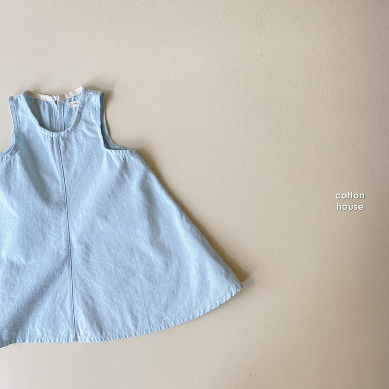 COTTON HOUSE - Korean Children Fashion - #Kfashion4kids - Denim Mini One-piece - 10