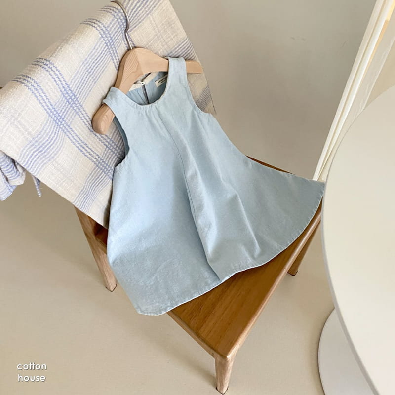 COTTON HOUSE - Korean Children Fashion - #Kfashion4kids - Denim Mini One-piece - 3