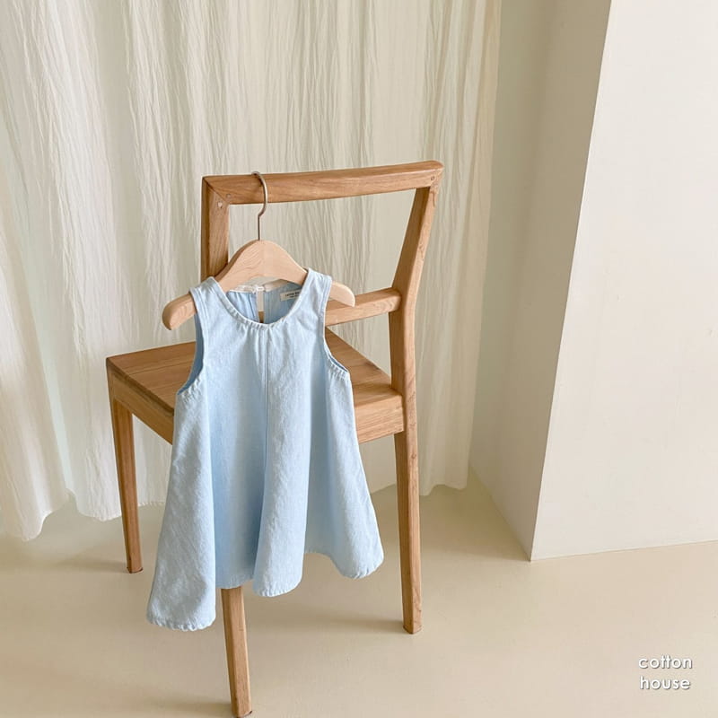 COTTON HOUSE - Korean Children Fashion - #Kfashion4kids - Denim Mini One-piece - 4