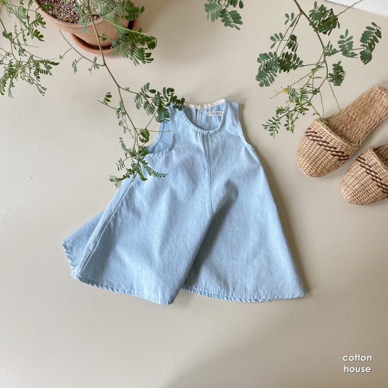 COTTON HOUSE - Korean Children Fashion - #Kfashion4kids - Denim Mini One-piece - 5