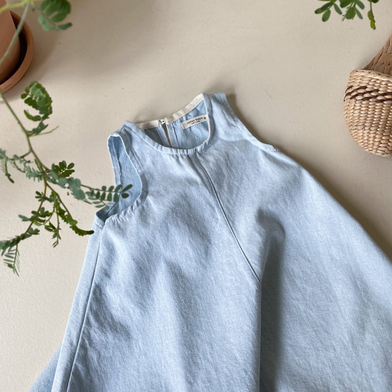 COTTON HOUSE - Korean Children Fashion - #Kfashion4kids - Denim Mini One-piece - 6