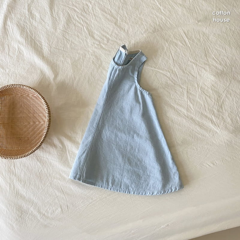 COTTON HOUSE - Korean Children Fashion - #Kfashion4kids - Denim Mini One-piece - 8