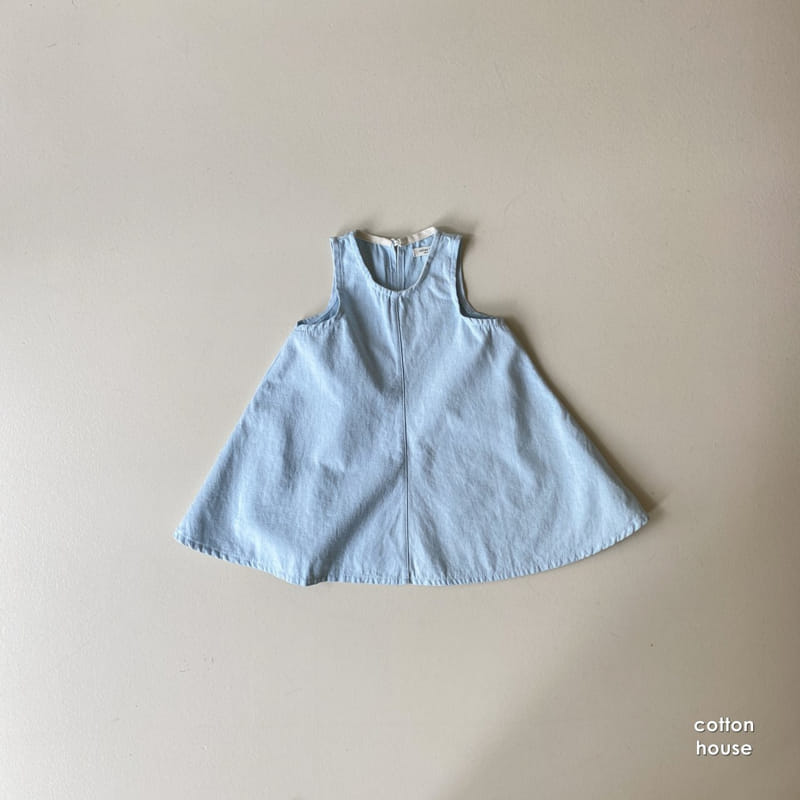 COTTON HOUSE - Korean Children Fashion - #Kfashion4kids - Denim Mini One-piece - 9