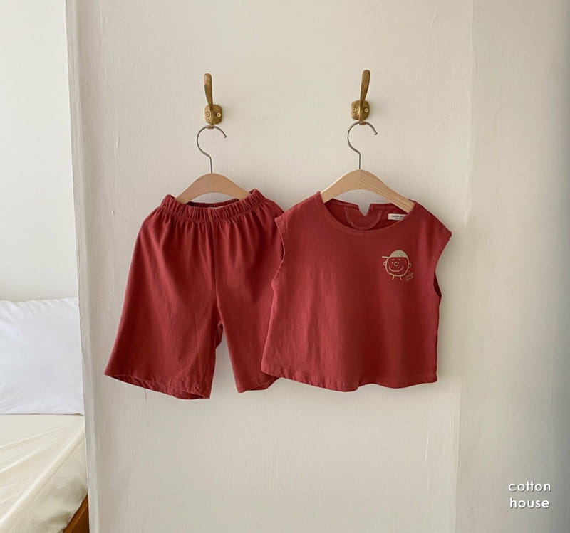 COTTON HOUSE - Korean Children Fashion - #Kfashion4kids - Charlie Top Bottom Set - 3