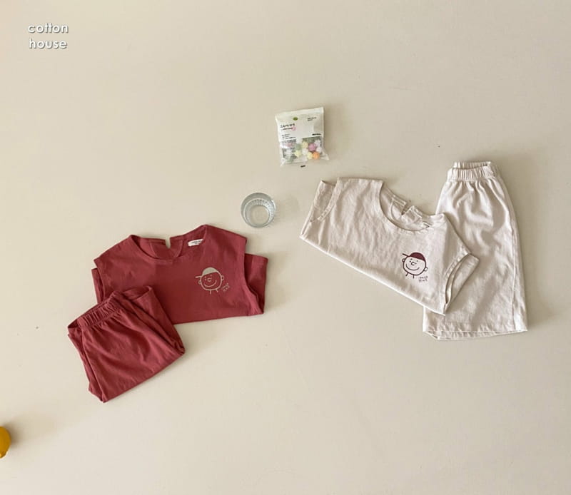 COTTON HOUSE - Korean Children Fashion - #Kfashion4kids - Charlie Top Bottom Set - 5