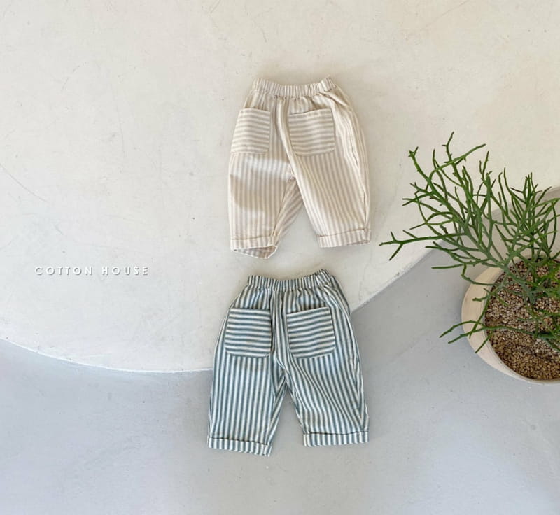 COTTON HOUSE - Korean Children Fashion - #Kfashion4kids - Stripes Jessi Pants - 8
