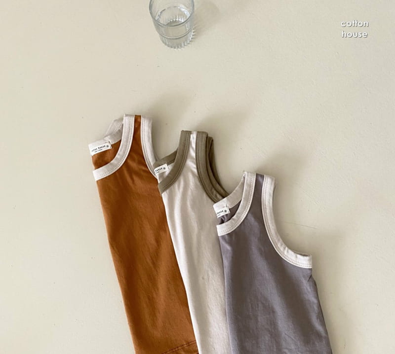 COTTON HOUSE - Korean Children Fashion - #Kfashion4kids - Rappa Color Sleeveless - 10