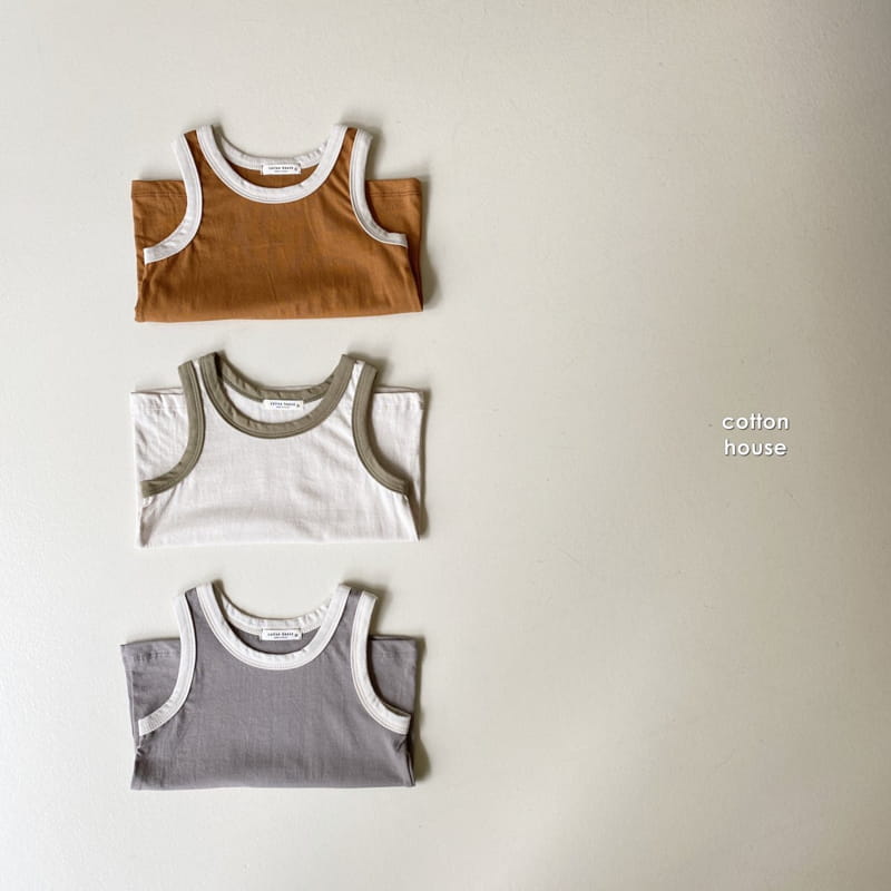 COTTON HOUSE - Korean Children Fashion - #Kfashion4kids - Rappa Color Sleeveless - 5