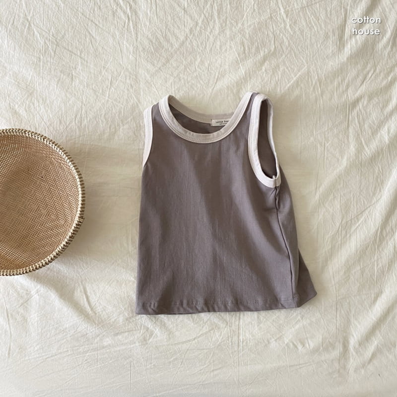 COTTON HOUSE - Korean Children Fashion - #Kfashion4kids - Rappa Color Sleeveless - 6